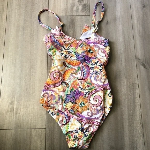 Lauren Ralph Lauren Paisley One Piece Underwire Swimsuit 4